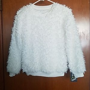 Girls size L (10/12) fuzzy sweatshirt